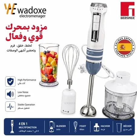 Mixeur plongeant 3 en 1 multifonction 1000 W - BERGNER
