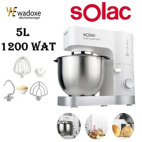 Pétrin multifonction 8 vitesses avec bol inox - SOLAC