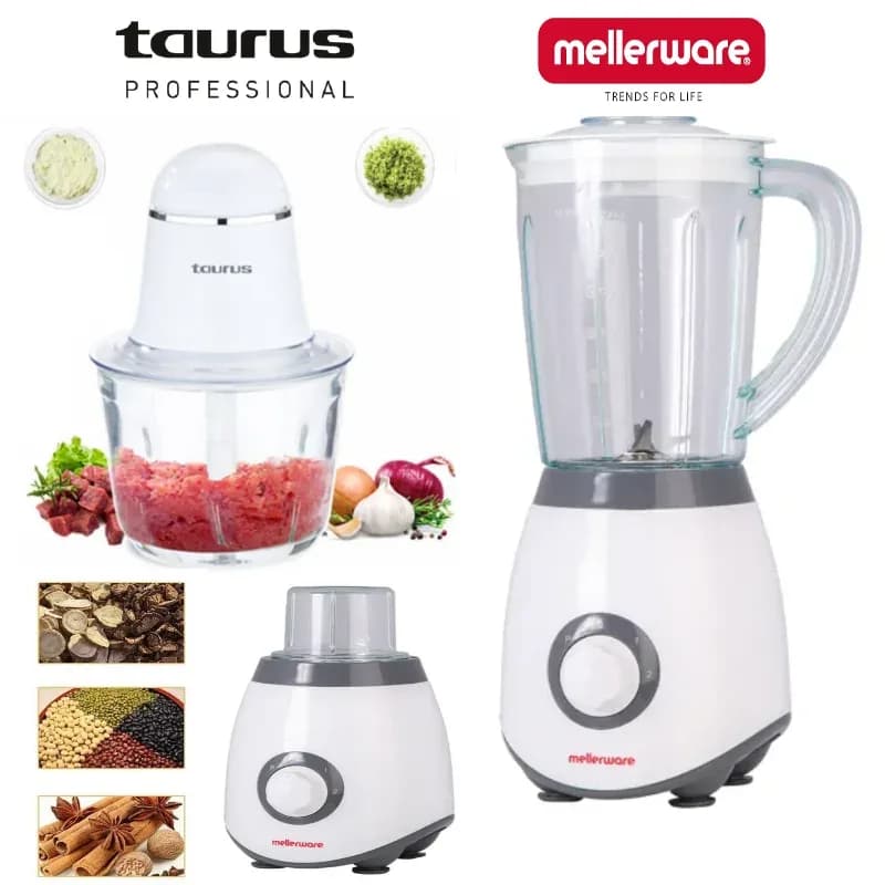 Blender puissant multi-usages + hachoir viande et légumes - TAURUS