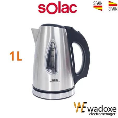 Bouilloire électrique inox élégante 1 L - SOLAC