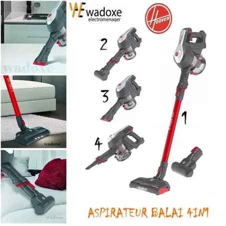 مكنسه كهربائيه أنيقة 4في1 بدون سلك بطاقة قوية - HOOVER