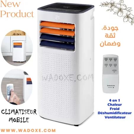 Climatiseur mobile 4 en 1 : chaud, froid, déshumidificateur et ventilateur - TAURUS