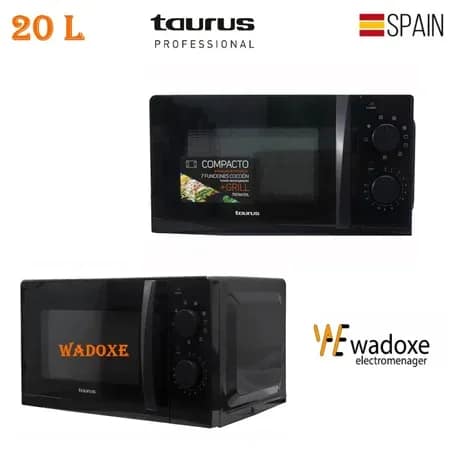 Four à micro-ondes électrique noir élégant 20 litres - TAURUS