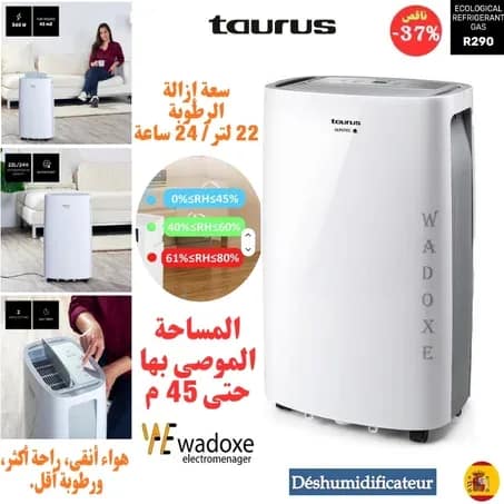 Déshumidificateur - air sain et confortable, économe en énergie - TAURUS