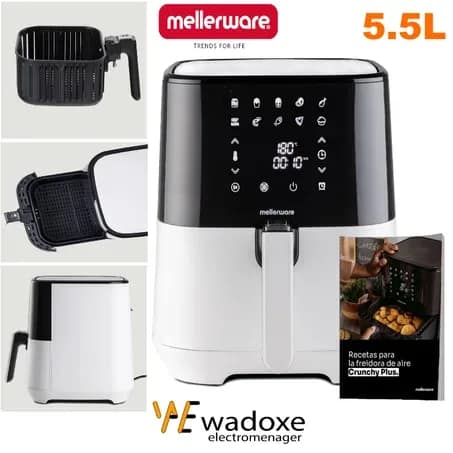 Friteuse à air sans huile 5,5L avec 10 programmes - MELLERWARE