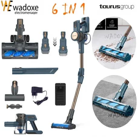 Aspirateur balai sans fil 6 en 1 avec accessoire poils d'animaux - TAURUS